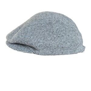 Vintage 100% Wool Newsboy Cap Stafford Tweed Adjustable Hat Union Made in USA